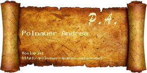 Polnauer Andrea névjegykártya
